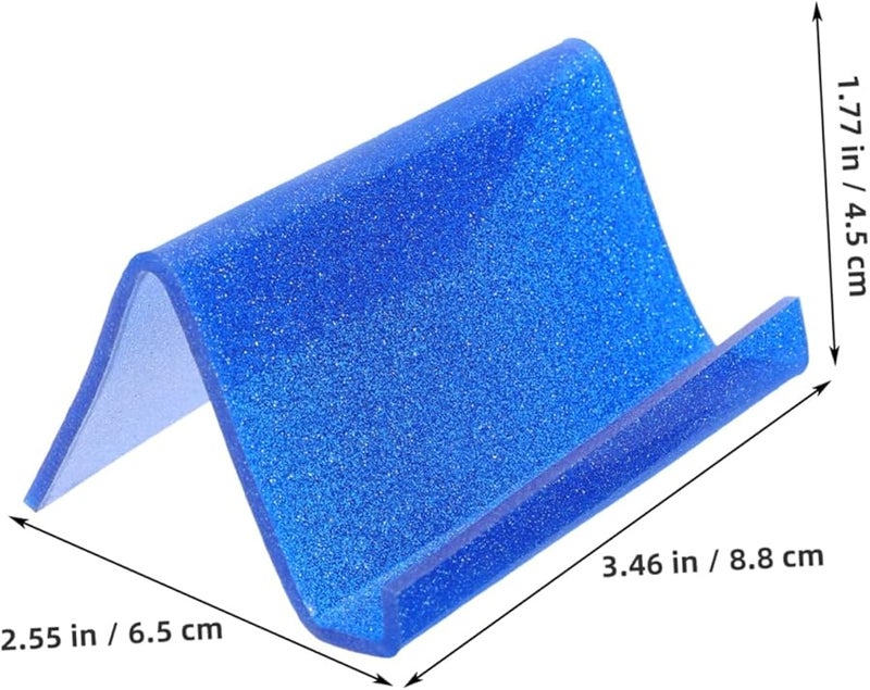 Glitter Acrylic Business Card Holder Desk Display Stand With Easy Access Base - Image 3